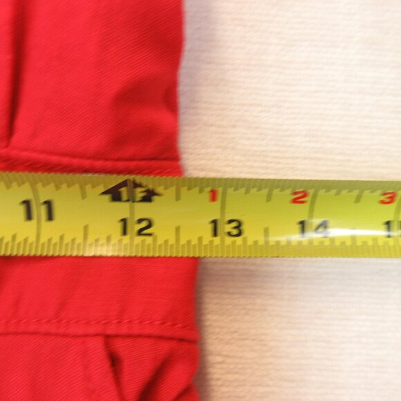 Cynthia Rowley Red Linen Midi Dress Size 6 - Picture 10 of 13